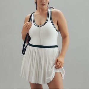 Varley Jane White Court Dress with Green Trim Sz 1X